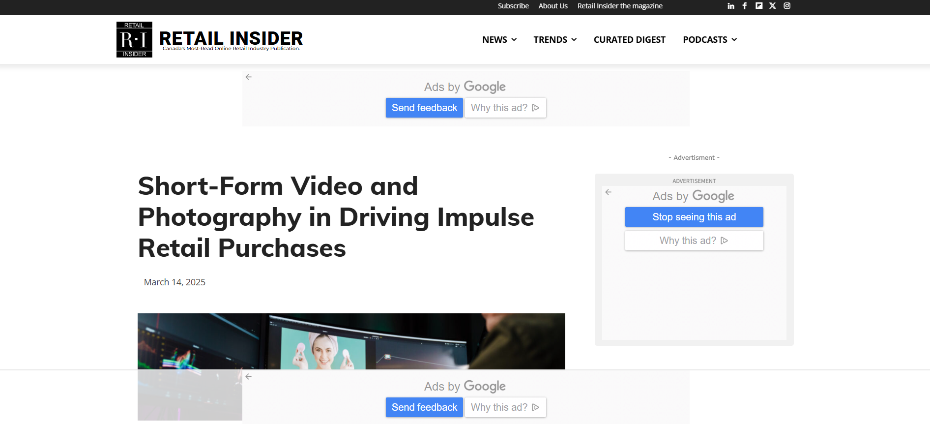 Short-Form Video and Photography in Driving Impulse Retail Purchases